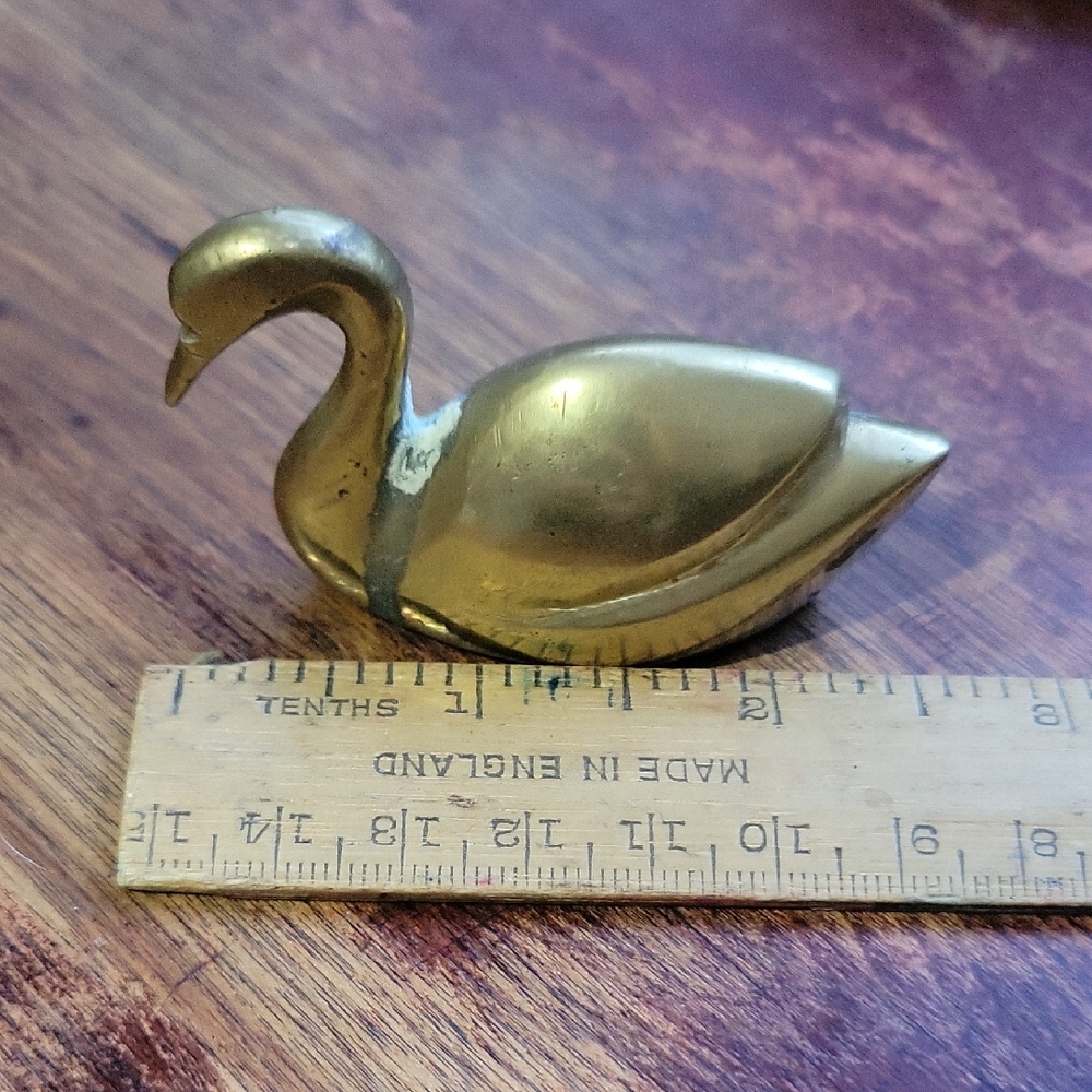 Brass Swan Figurine